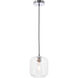 Collier 1 Light 7.3 inch Chrome Pendant Ceiling Light