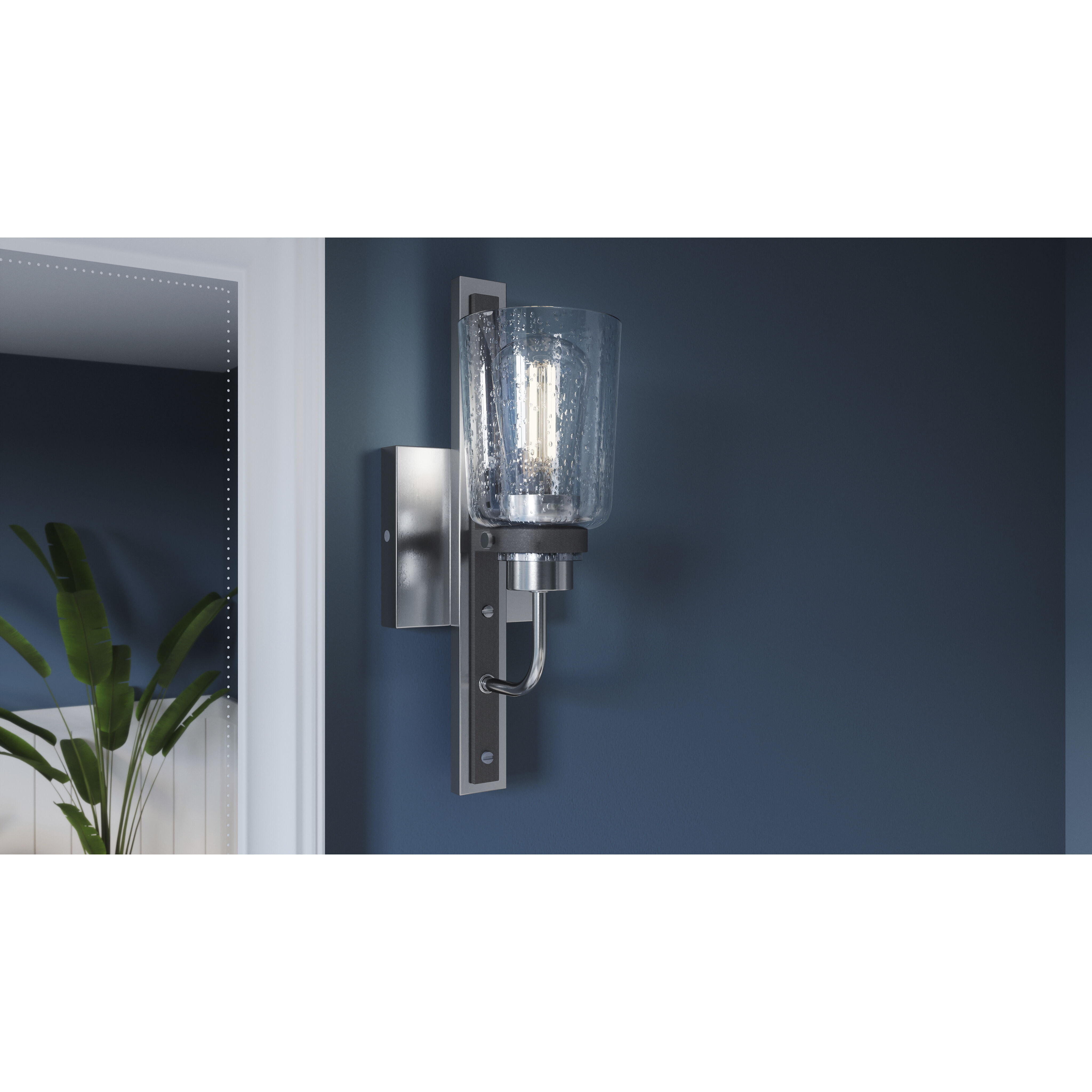 Axel 1 Light 4.75 inch Brushed Nickel Wall Sconce Wall Light, Small