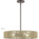 Goldiemesh 4 Light 22 inch English Bronze Pendant Ceiling Light