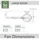Surea 56 inch Matte Black Outdoor Ceiling Fan