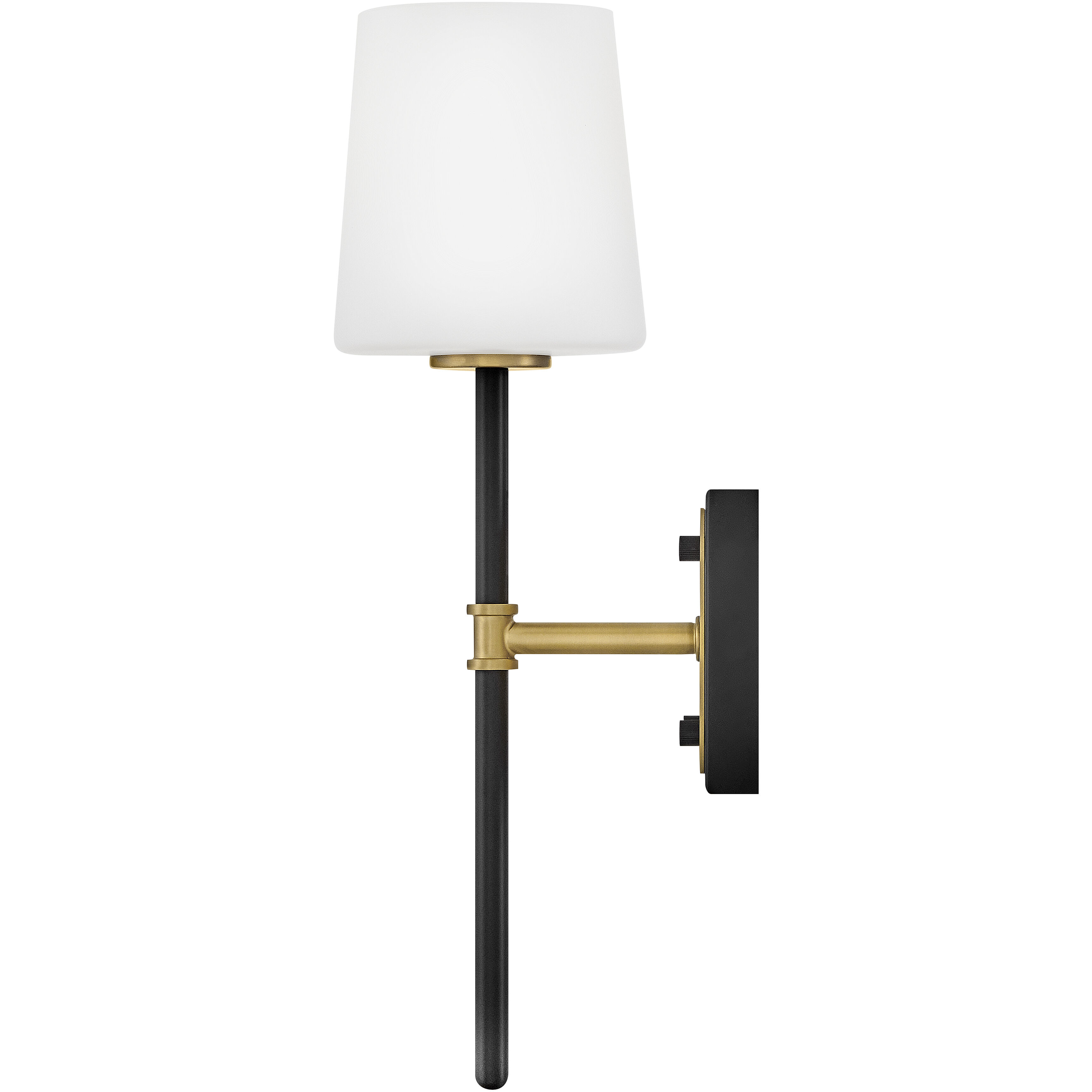 Saunders 1 Light 4.75 inch Black with Lacquered Brass Interior Wall Mount Wall Light