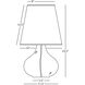 June 24 inch 150 watt Clear Glass Body Table Lamp Portable Light