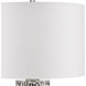 Charcoal 27.75 inch 150 watt Gray and White with Polished Nickel Table Lamp Portable Light