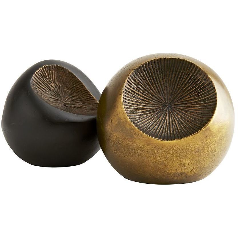 Ida Antique Brass Sculptures, Set of 2