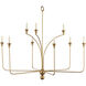 New Traditional 10 Light Spartina Gold Chandelier Ceiling Light