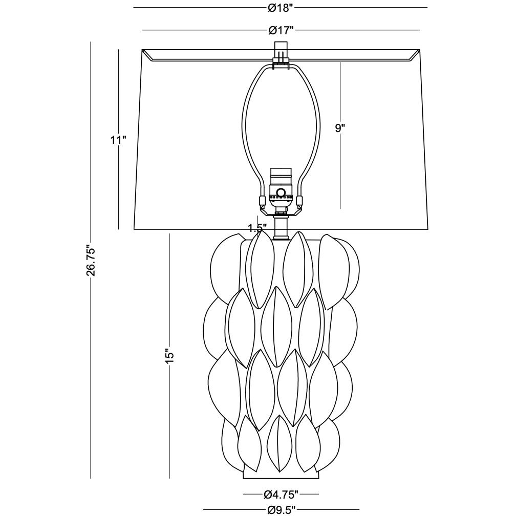 Lisbon 26.75 inch 150.00 watt Brown Table Lamp Portable Light
