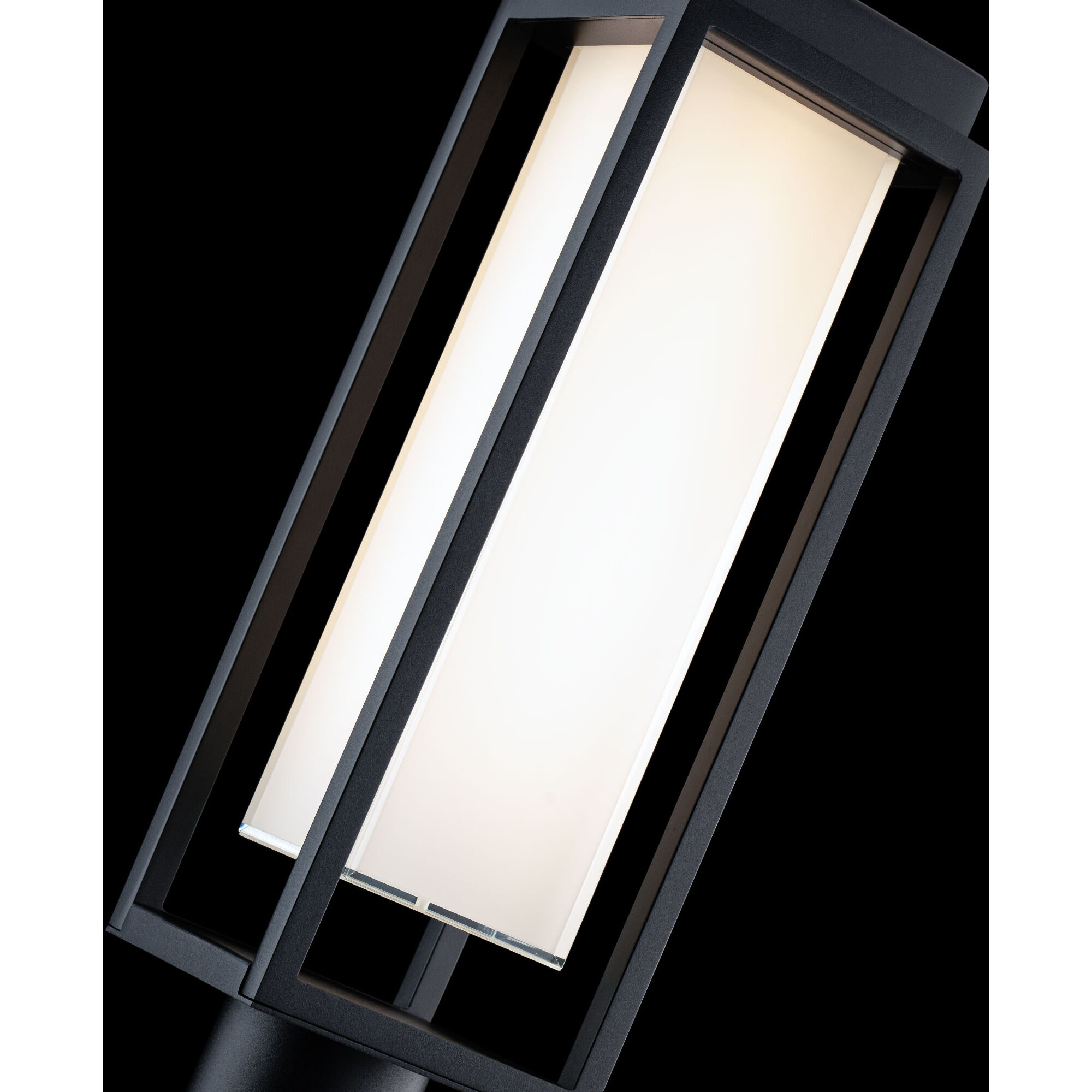 Framed LED 20 inch Black Outdoor Post Lighting