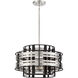 Presten 6 Light 22.5 inch Brushed Nickel with Sand Coal Pendant Ceiling Light