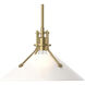 Henry 1 Light 14.4 inch Modern Brass Mini Pendant Ceiling Light in Frosted, Medium