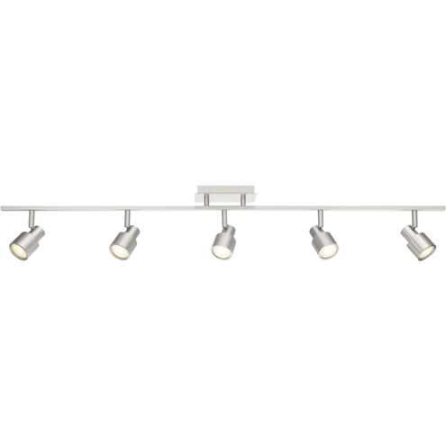 Lincoln 5 Light 120 Brushed Steel Track Ceiling Light