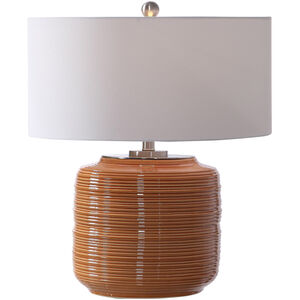 Solene 24 inch 150 watt Orange Table Lamp Portable Light