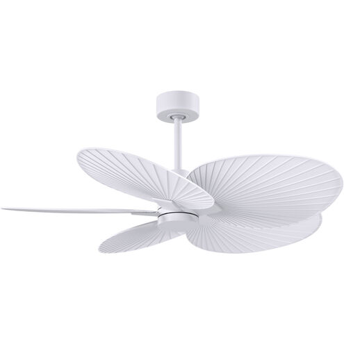 Atlas Alessandra TROPICAL 48 inch Matte White Ceiling Fan