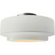 Radiance Collection - Tier LED 12 inch Matte White Semi-Flush Ceiling Light, Form+Finish+Function