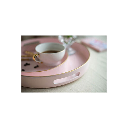 Round Blush Pink/Gold Tray