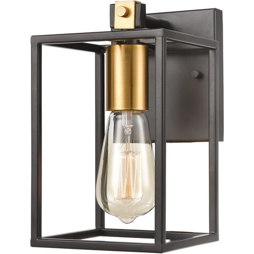 Cloe 1 Light 7 inch Matte Black with Brushed Brass Vanity Light Wall Light