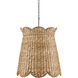 Annabelle 1 Light 20.75 inch Natural Pendant Ceiling Light, Medium, Suzanne Duin Collection
