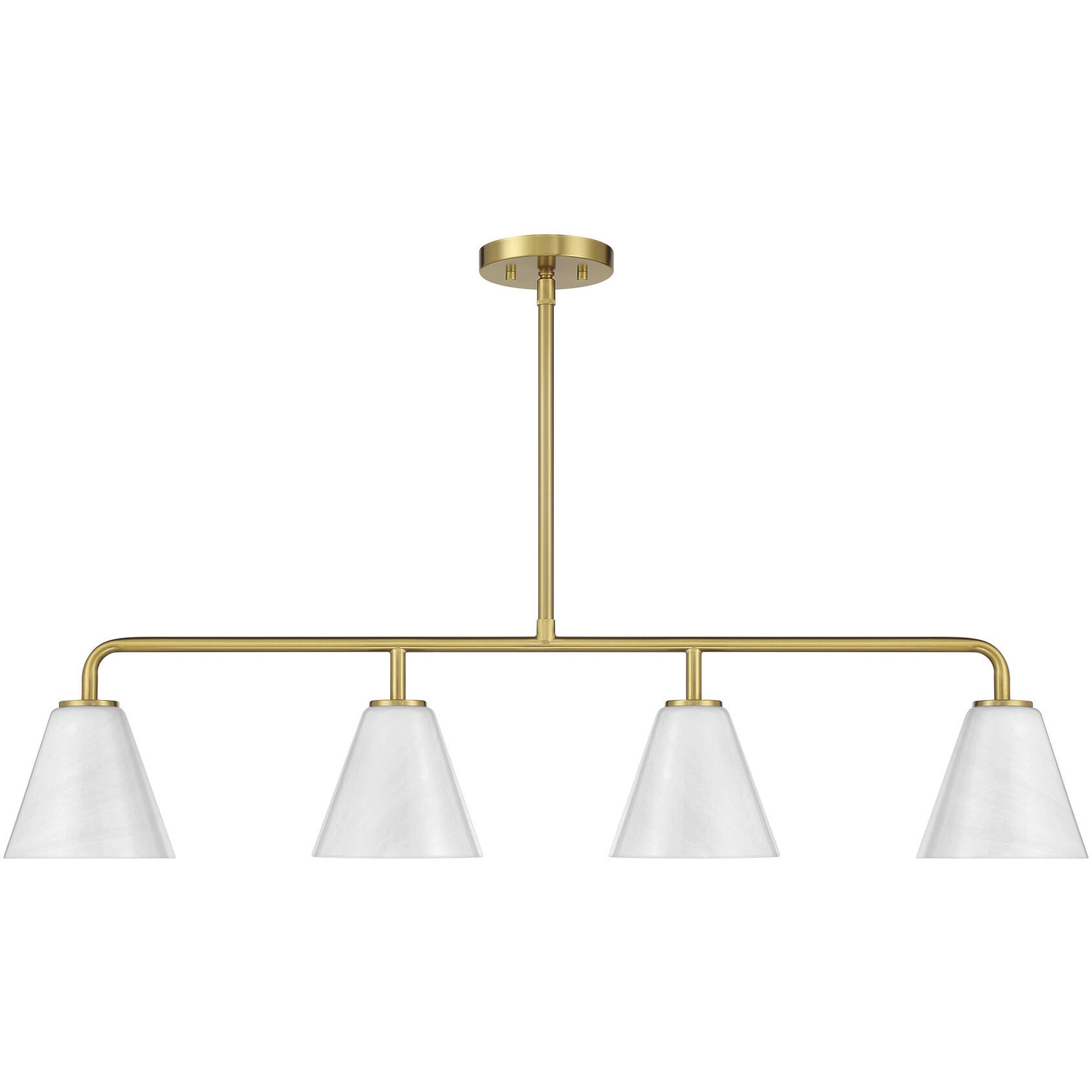 Blair Linear Chandelier Ceiling Light in Warm Brass