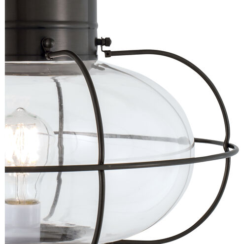 Classic Onion 1 Light 22.5 inch Bronze with Clear Outdoor Post Light, Large