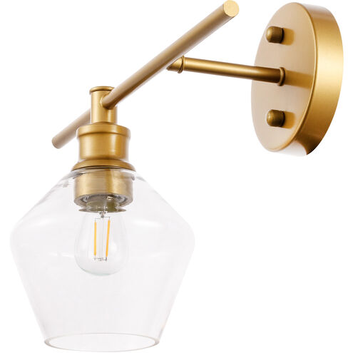 Gene 1 Light 14.7 inch Brass Wall sconce Wall Light, Left