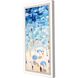 Waterside Collection Lacquered White Wood Shadow Box Style Framed Art