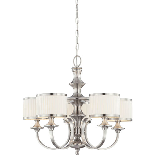 Candice 5 Light 28 inch Brushed Nickel Chandelier Ceiling Light 