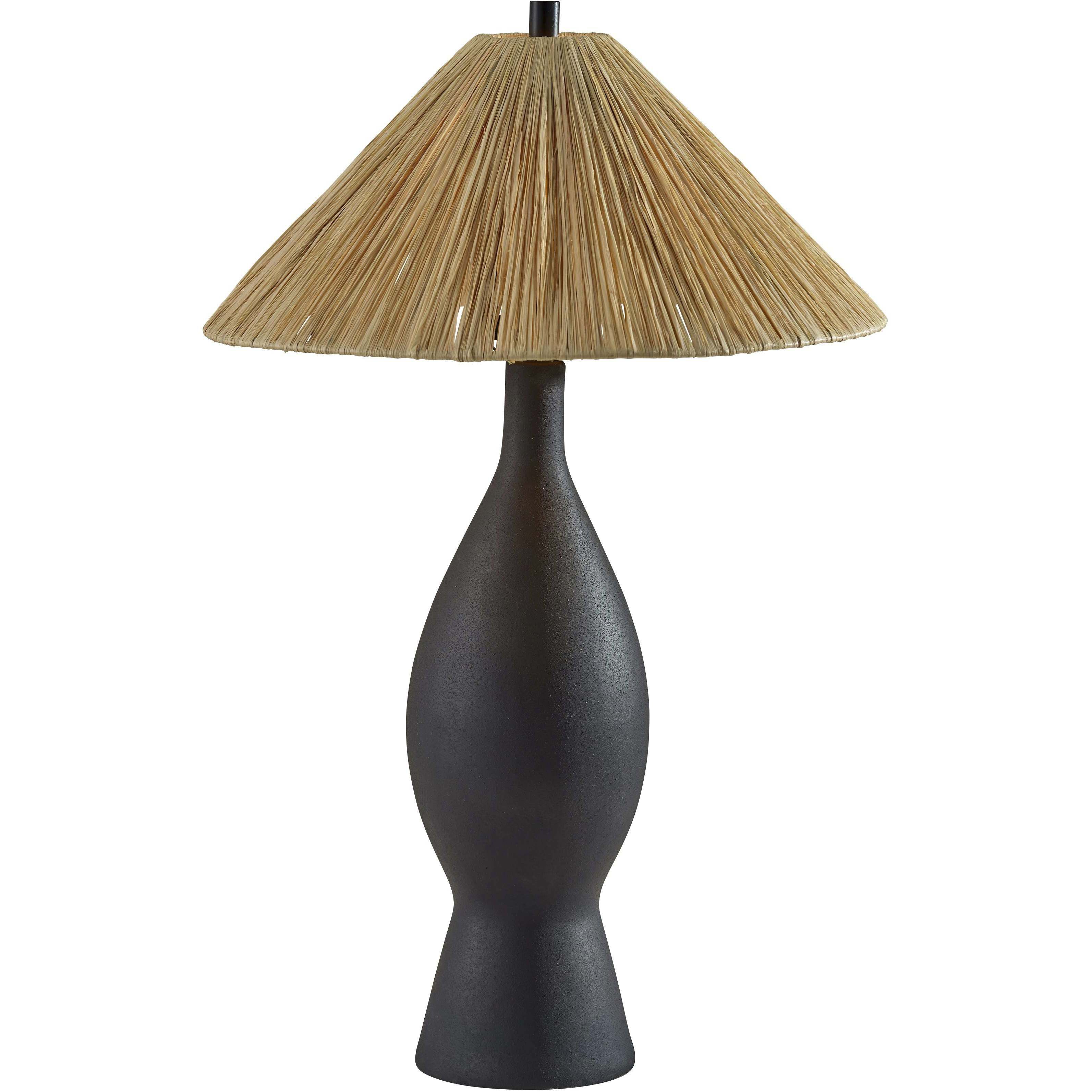Maren 28 inch 100.00 watt Black Rough Finished Ceramic Table Lamp Portable Light