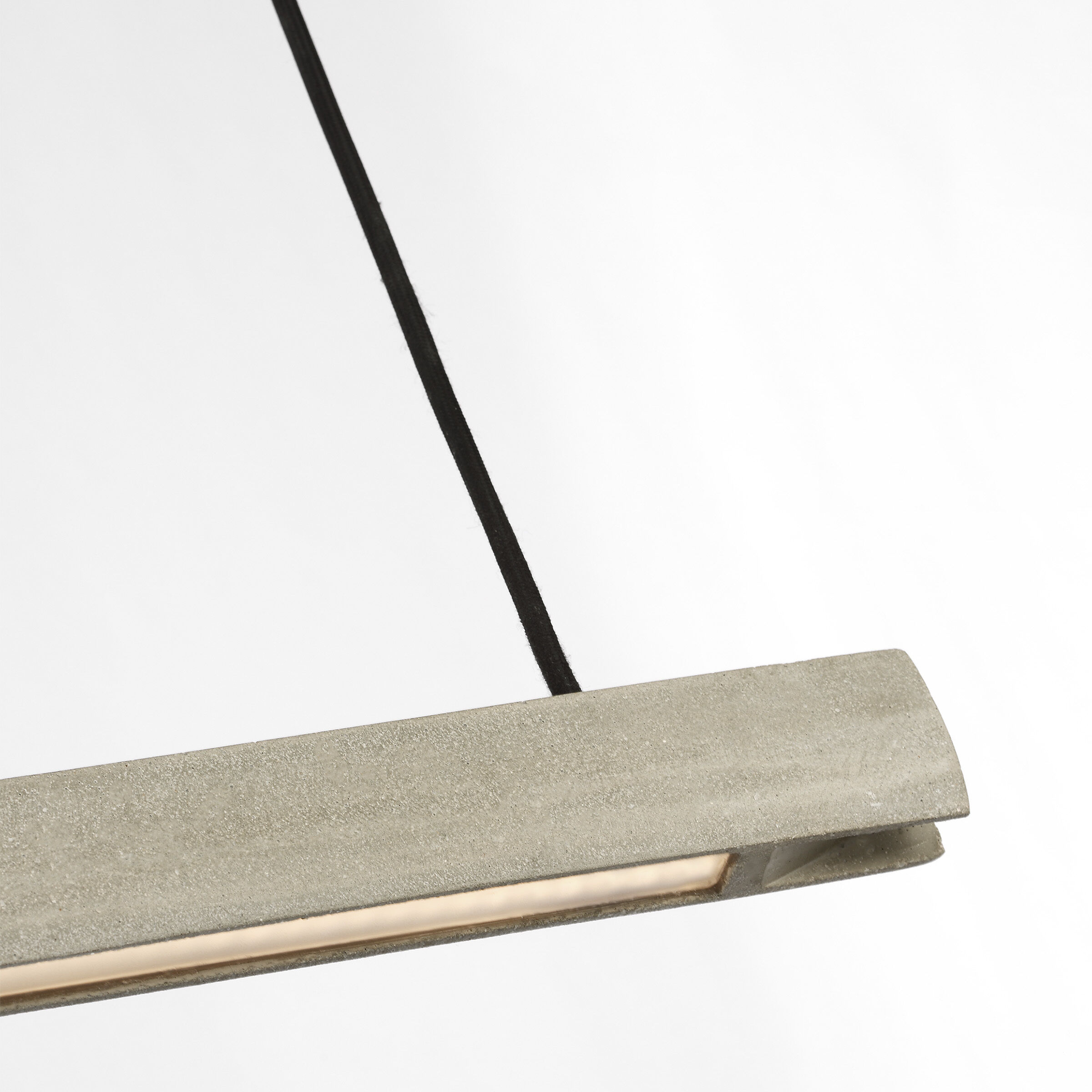 Mick De Giulio Lino LED 72 inch Honed Concrete Linear Chandelier Ceiling Light