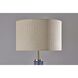 Delilah 64.5 inch 150.00 watt Antique Brass and Blue Textured Glass Floor Lamp Portable Light