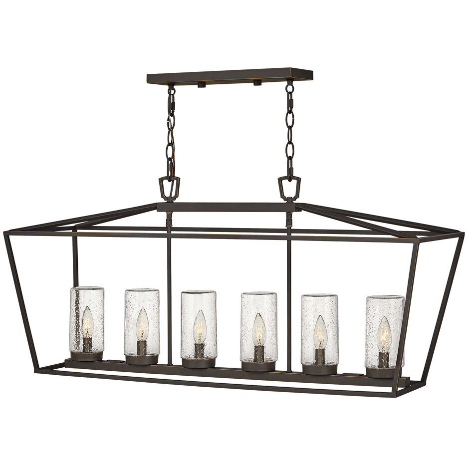 Hinkley 2569OZ Open Air Alford Place 6 Light 40 inch Oil Rubbed Bronze Outdoor Linear Hanging Light in Non LED Estate Series
