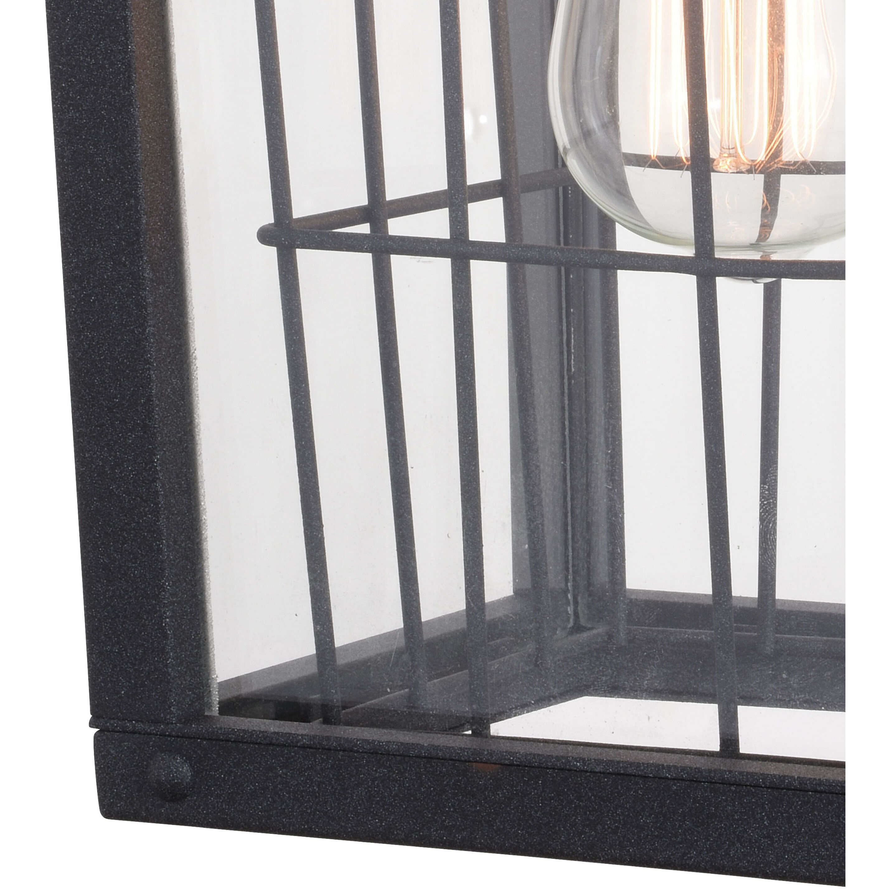 Gage LED 15 inch Volcanic Black Outdoor Wall