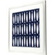 Fish Pattern Blue and Beige and White Framed Art