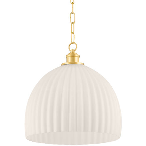 Hillary 1 Light 14 inch Aged Brass Pendant Ceiling Light