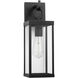 Rox 1 Light Textured Black Outdoor Wall Lantern in Incandescent