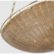 Chapman & Myers Clovis LED 28 inch Antique-Burnished Brass and Natural Wicker Chandelier Ceiling Light, Medium