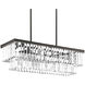 Glimmer 4 Light 34 inch Antique Bronze Linear Chandelier Ceiling Light, Design Series