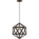 Ashland 1 Light 13 inch Bronze with Antique Brass Accents Pendant Ceiling Light