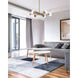 Briggs 6 Light 36 inch Brass Pendant Ceiling Light