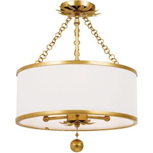 Broche 3 Light 14.00 inch Semi-Flush Mount