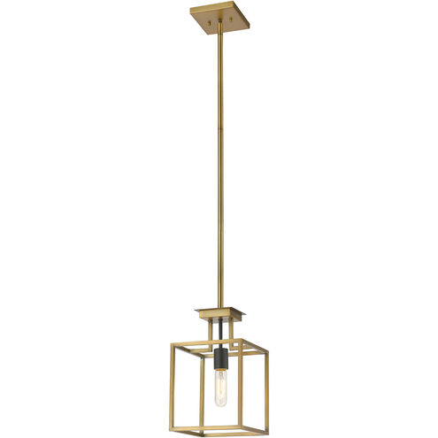 Quadra 1 Light 8 inch Olde Brass and Bronze Pendant Ceiling Light