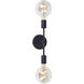 Baton 2 Light 5 inch Black Wall Sconce Wall Light
