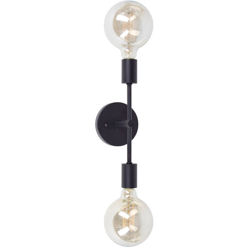 Baton 2 Light 5 inch Black Wall Sconce Wall Light