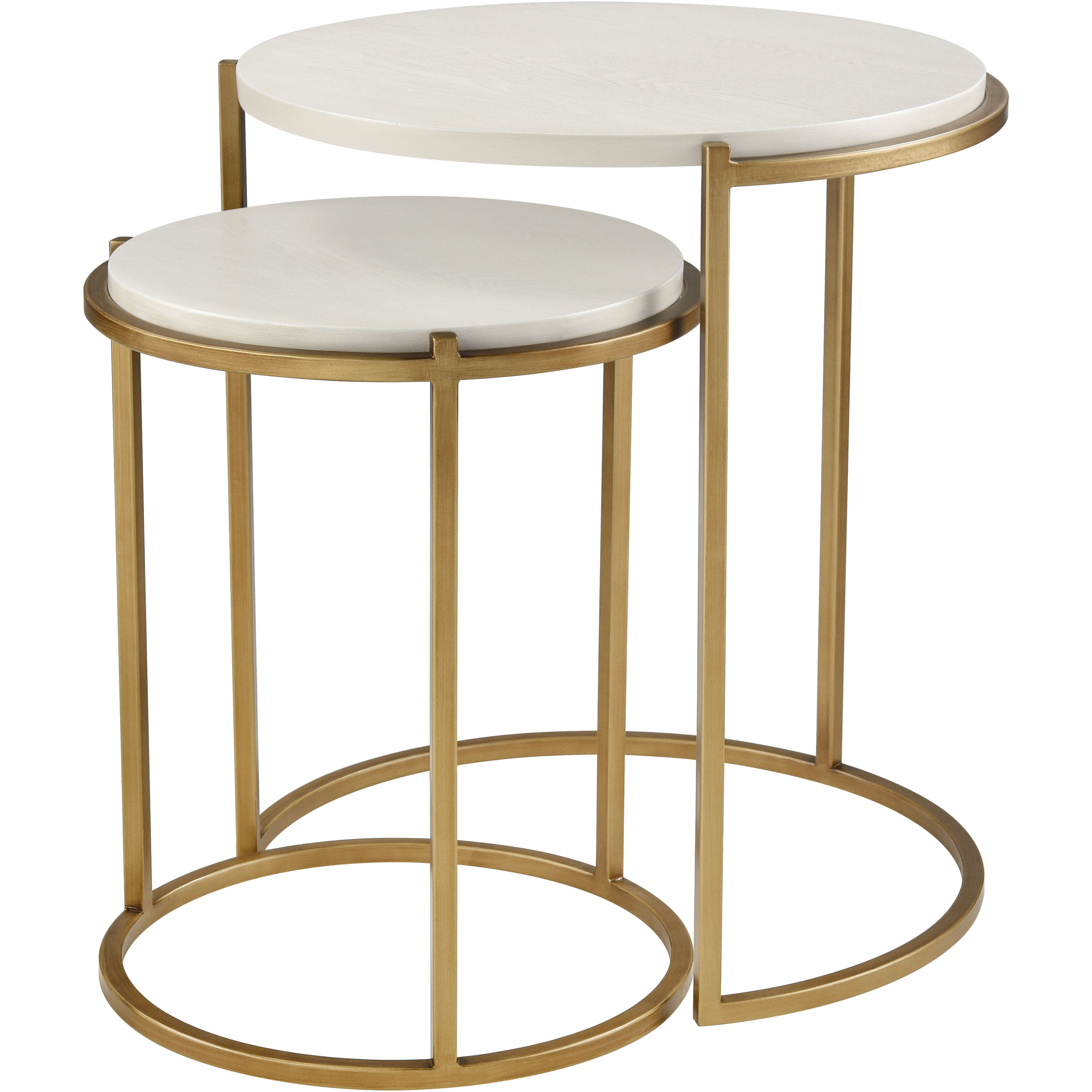 Solen 24.25 X 21.75 inch Aged Gold Accent Table