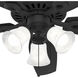 Builder 52 inch Matte Black with Matte Black/Greyed Walnut Blades Ceiling Fan