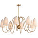 Valette 8 Light 47.5 inch Natural Aged Brass Chandelier Ceiling Light