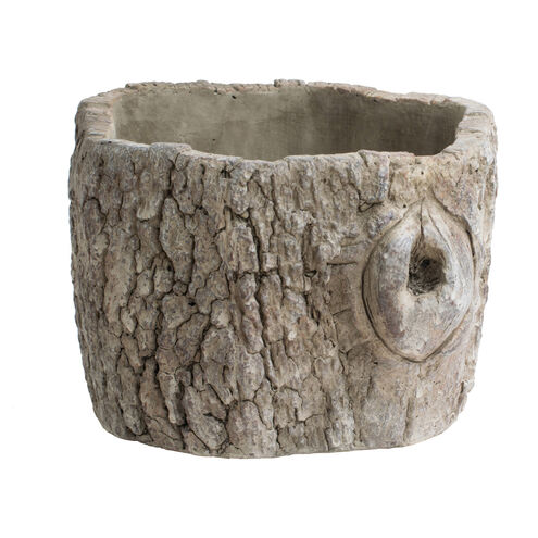 Hollow Log Brown Outdoor Planter