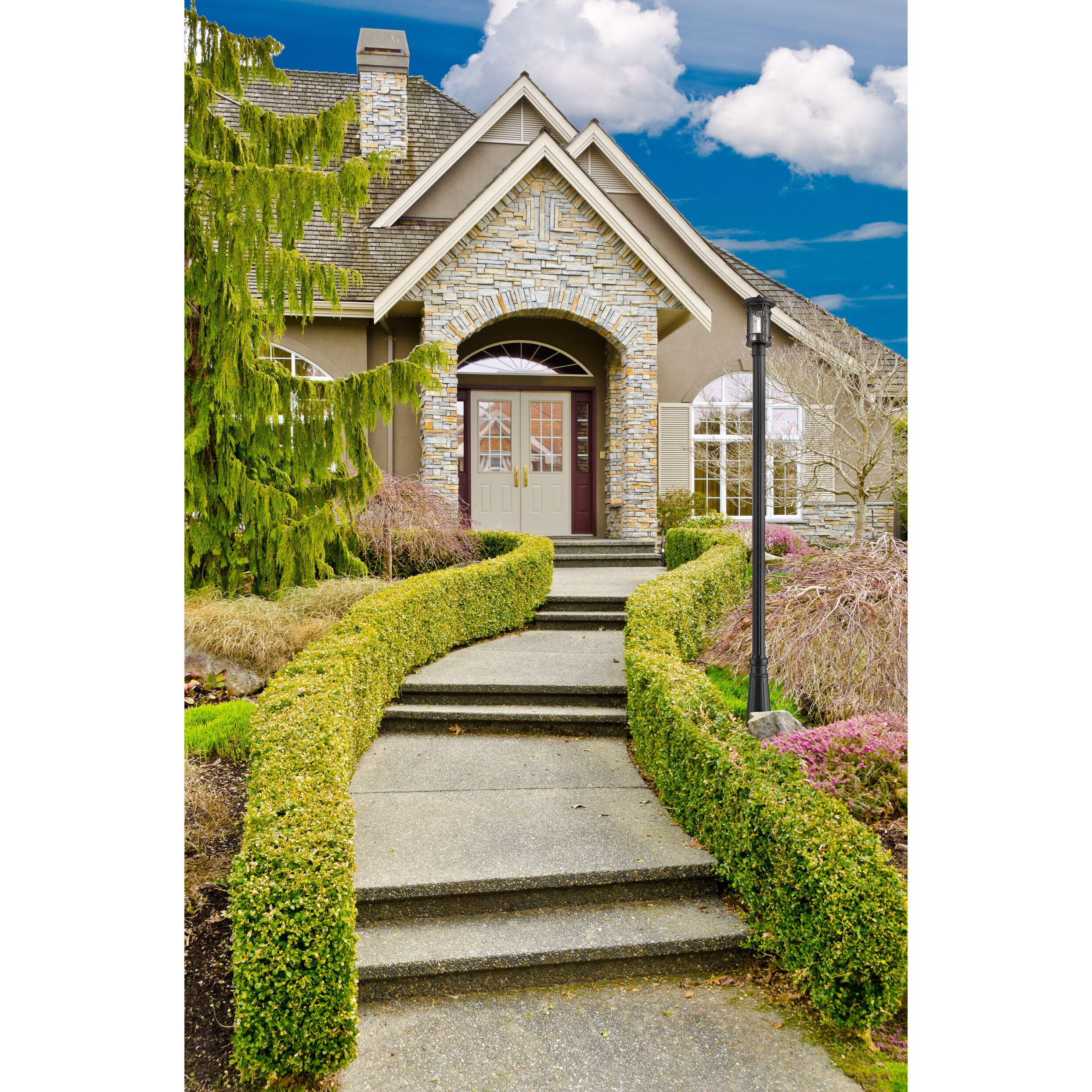 Jordan 1 Light 108.5 inch Black Outdoor Post Mounted Fixture in 11