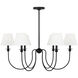 Drew & Jonathan Elsay 6 Light 36.38 inch Midnight Black Chandelier Ceiling Light, Large