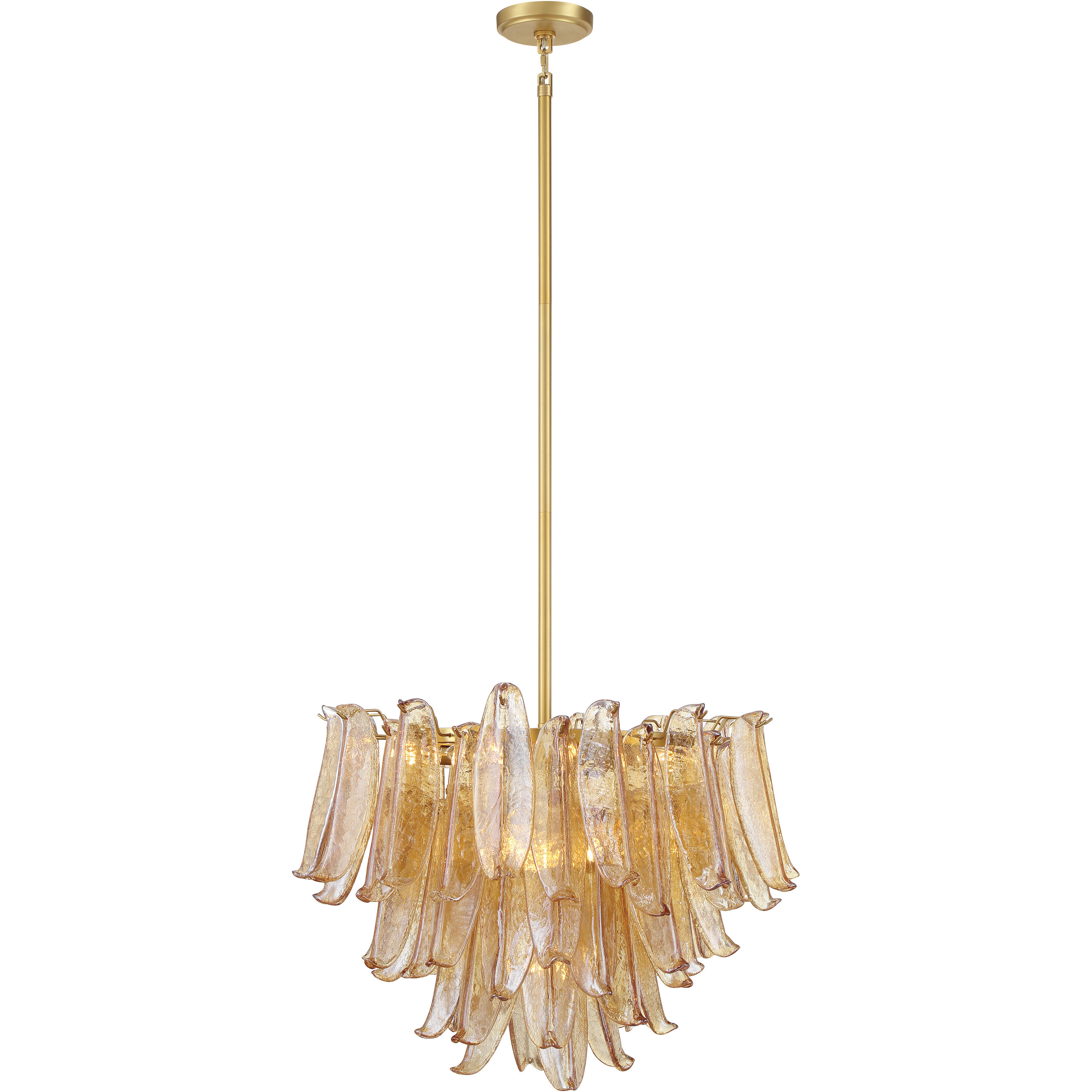 Regent 13 Light 28.25 inch Legacy Brass Chandelier Ceiling Light in Amber Crackled Glass