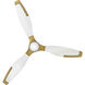 Aileron 60 inch Matte White with Heritage Brass with Matte White Blades Smart Fan