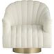 Springsteen Snow and Champagne Swivel Chair